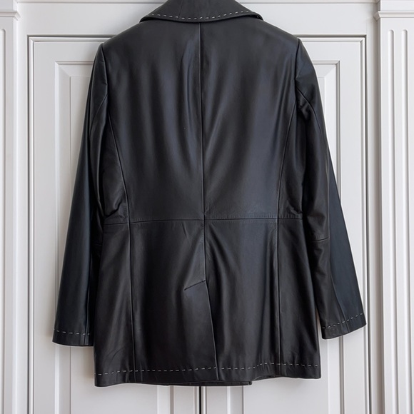 Dana Buchman leather jacket size 4 - Picture 4 of 15